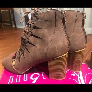 Laced up booties
